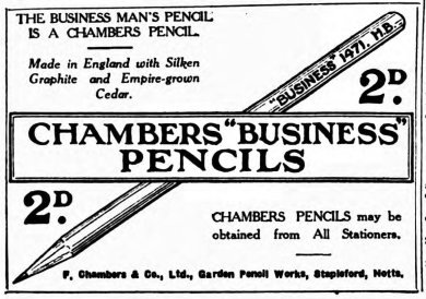 business pencils - 2nd Apr 1930